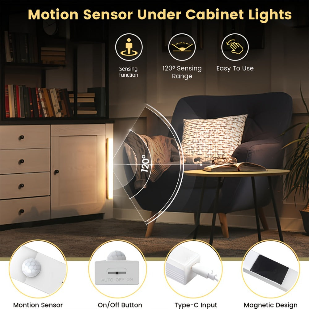 Motion Sensor LED Night Lights 6 Pack USB Rechargeable Magnetic for an Everyday Personal Care Routine