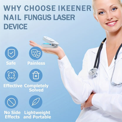 KTS Nail Fungus Laser Device FDA Cleared, Extra Strength 407nm Blue Light & 905nm Dual-Light Treatment for Toenail & Fingernail Fungus