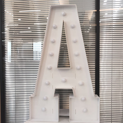 LED Letter Lights 4FT Tall Marquee Letter Lights A-Z Alphabet Light Up Letters with Cool White LED for Wedding
