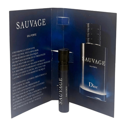 Perfume Sample Set Dior Sauvage Eau Forte for Men with Three 1ml Vials for Daily Wear and Sampling