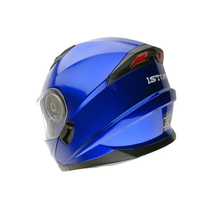 Motorcycle Helmet Modular Flip-Up Design with Dual Visors, Optional Three-Mode LED Tail Light and S-XL Sizes