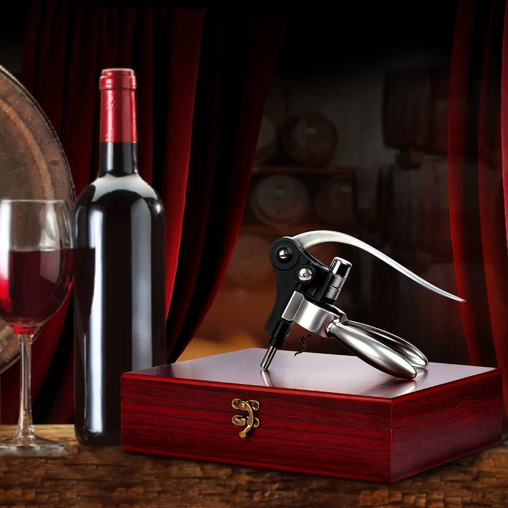 Wine Opener Kit 10pcs Stainless Steel Bottle Opener Gift Set with Wood Case – Beer Wine Accessories Bar Tool Set for Men Women Valentine's