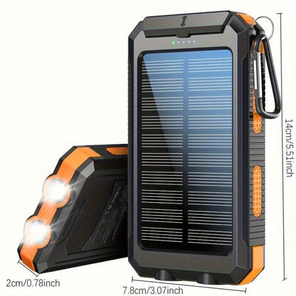 Power Bank for Camping, 20000mAh 40000mAh Portable Charger with Dual USB LED Flashlight & Compass – Waterproof External Battery Pack