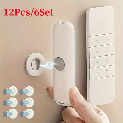 Magnetic Wall Hook Set with No-Hole Installation and 6, 12 or 20-Piece Options for Home, Office, Kitchen or Bathroom