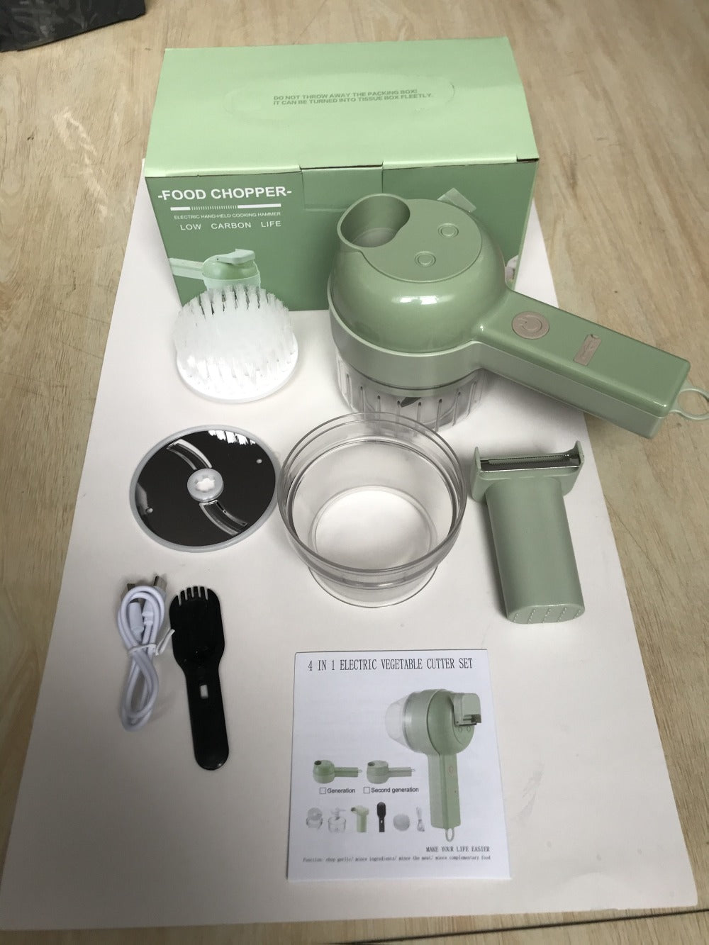 Mini Electric Food Chopper Portable USB Rechargeable 1 Cup Multifunctional Food Processor for Bath Time, Home Spa and Personal Care