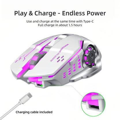 Bluetooth 5.0 2.4G Dual Mode Wireless RGB Gaming Mouse Silent 6 Button USB-C Rechargeable for an Everyday Personal Care Routine