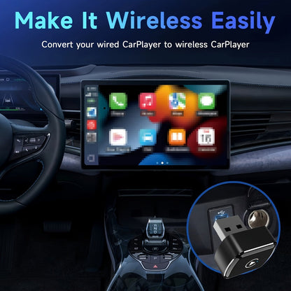 Compact Black M32 USB Adapter for Factory Wired CarPlay and Android Auto Systems with Pictured Connector