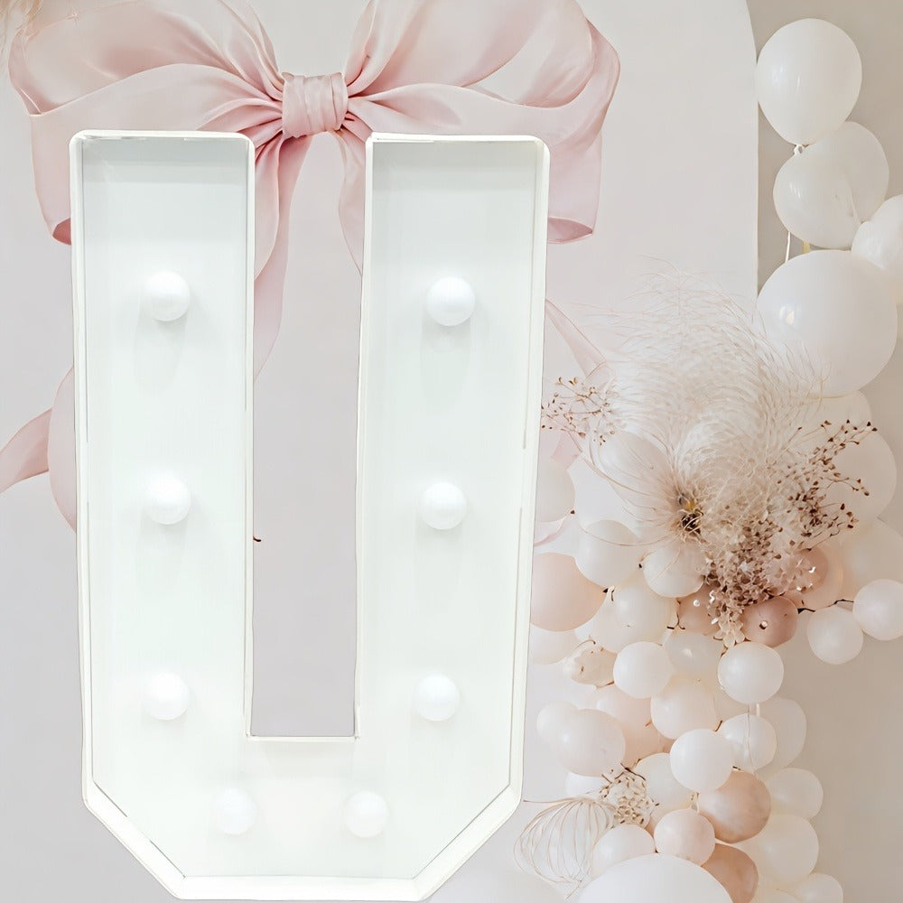 Marquee Letter Lights White LED - 3FT Light Up Letters A-Z for Birthday, Anniversary, Wedding & Party Decor