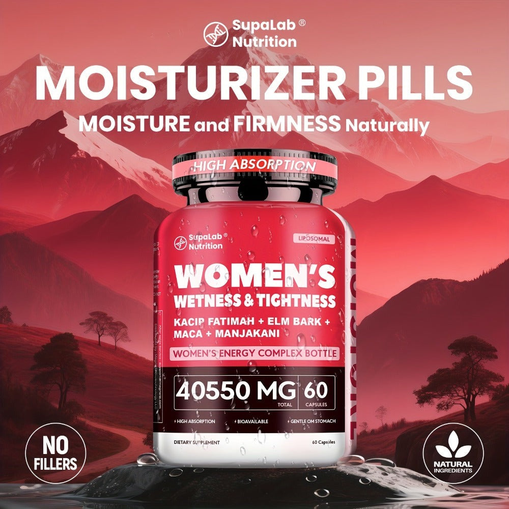 Women's Intimate Wellness Capsules with Kacip Fatimah, Manjakani & Maca Root - Natural Hydration