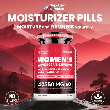 Women's Intimate Wellness Capsules with Kacip Fatimah, Manjakani & Maca Root - Natural Hydration