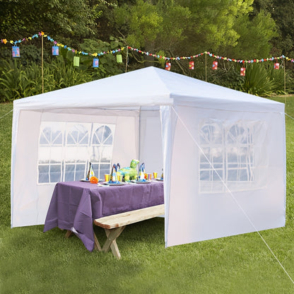 PE Fabric 10x10ft Canopy Tent with No-Wall, Three-Sidewall or Four-Sidewall Package Options