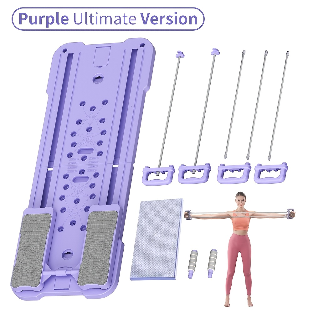 Portable Pilates Reformer Board 9-in-1 – Foldable Ab Wheel & Push-Up Workout Machine for Full Body Core Training