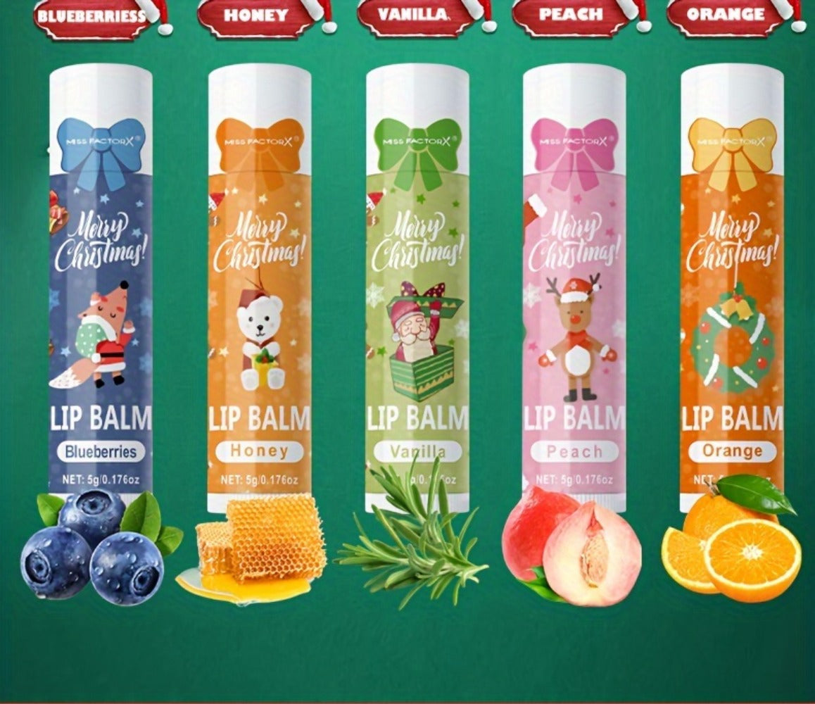 Moisturizing Lip Balm Set 10-Pack with Vitamin E – MISS FACTORX Natural Look Lipstick Collection for Women, Hydrating & Nourishing