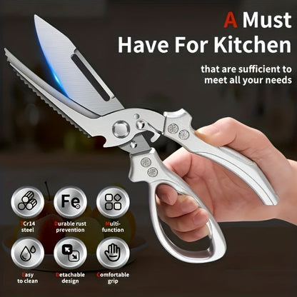Kitchen Scissors Stainless Steel for Home Cooking, Dining and Outdoor Meals, with the Listed Configuration