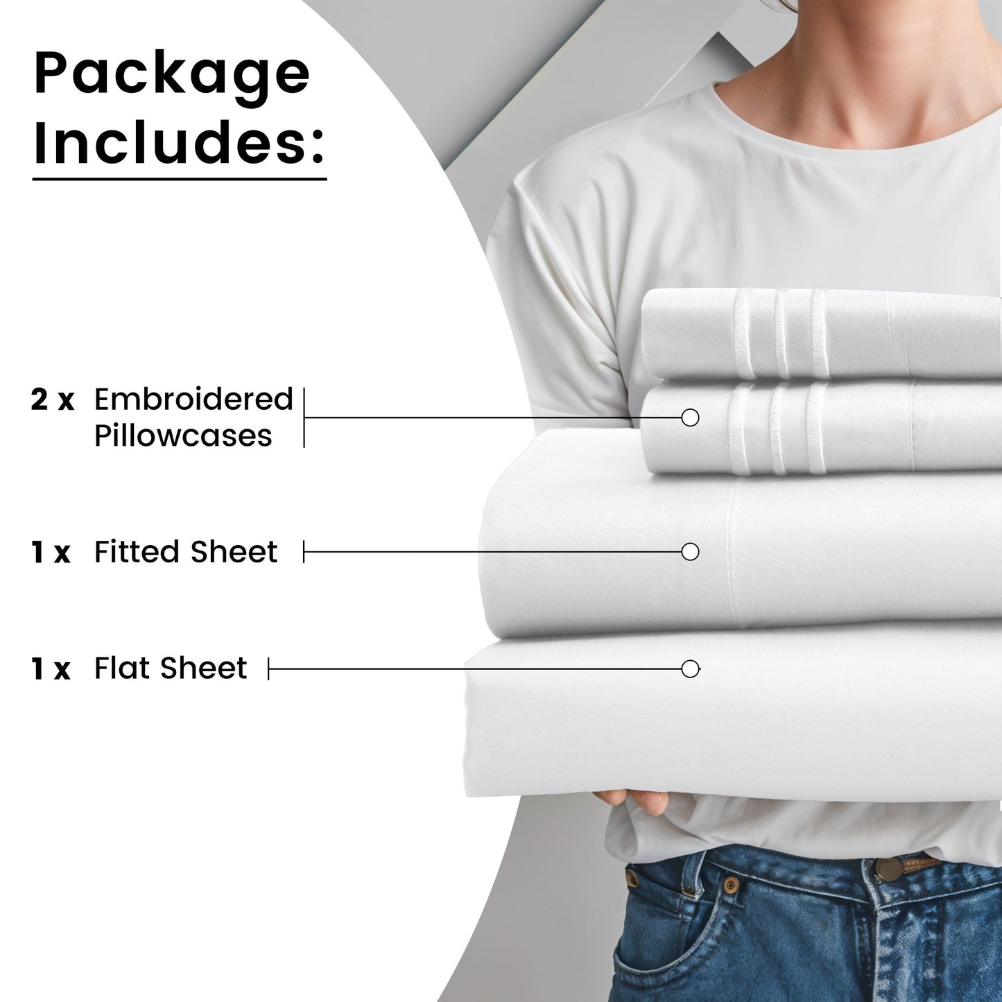 Fitted Sheet Set 6-Piece Brushed Polyester Deep Pocket Bed Sheets 20 Colors Hotel Luxury Bedding with Embroidered Pillowcases