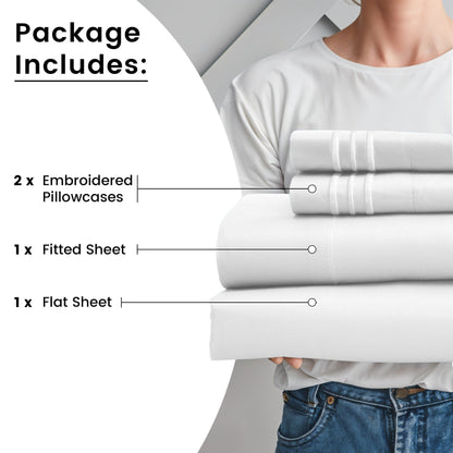 Fitted Sheet Set 6-Piece Brushed Polyester Deep Pocket Bed Sheets 20 Colors Hotel Luxury Bedding with Embroidered Pillowcases