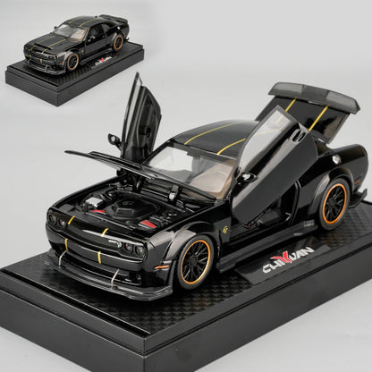 1:32 Scale Dodge Hellcat Die-Cast Metal Car Model with Openable Doors & Display Base, Collector Diecast Vehicle