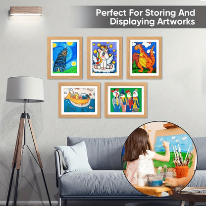 Kids Artwork Frame Front Opening Changeable 8.5x11 Children Art Display Picture Frame Holds for Entryways, Bedrooms and Living Spaces