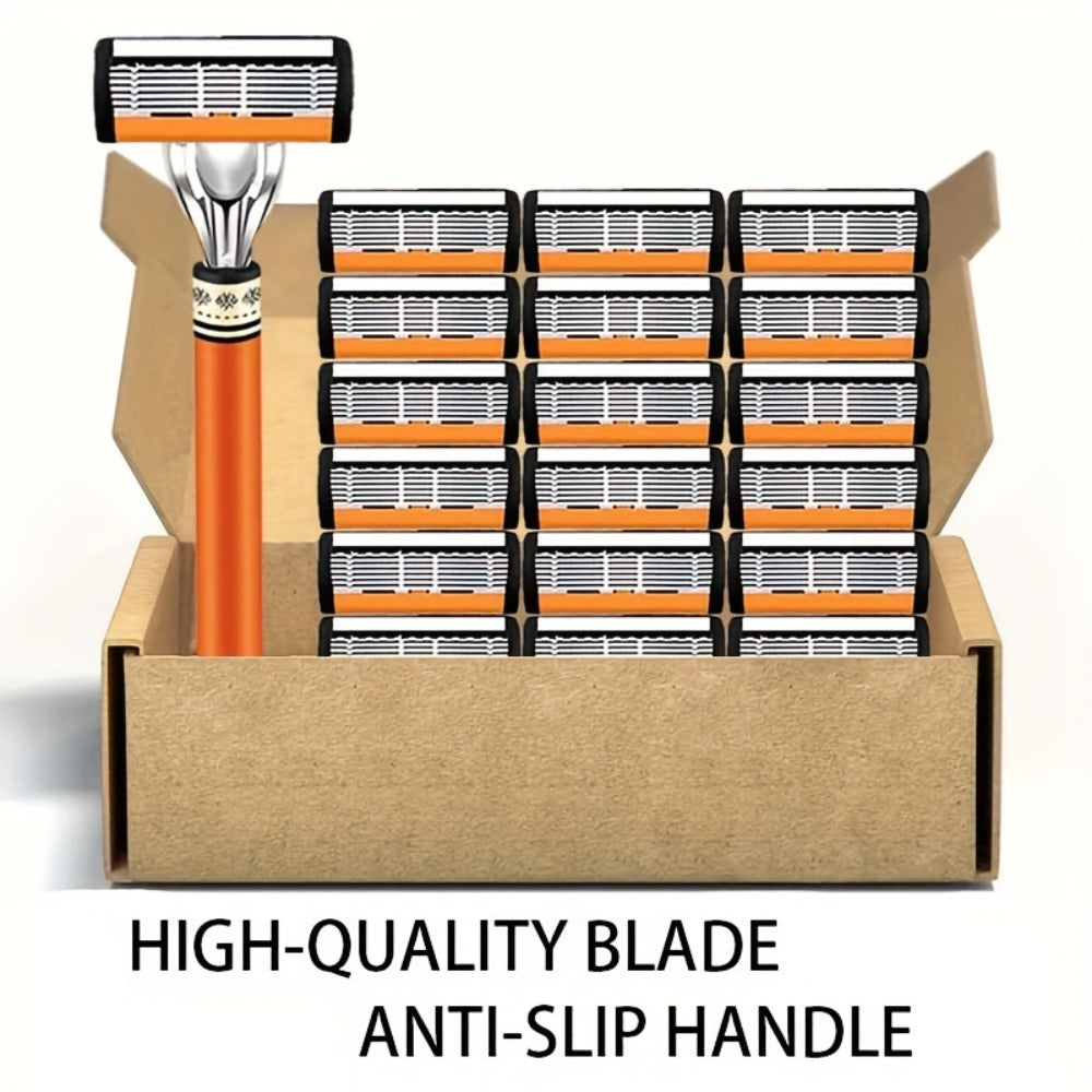 Double Edge Safety Razor Set for Men with 2 Handles & Stainless Steel Replacement Blades – Barber-Quality Close Shave Manual Shaving Kit