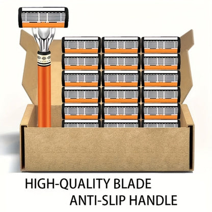 Double Edge Safety Razor Set for Men with 2 Handles & Stainless Steel Replacement Blades – Barber-Quality Close Shave Manual Shaving Kit