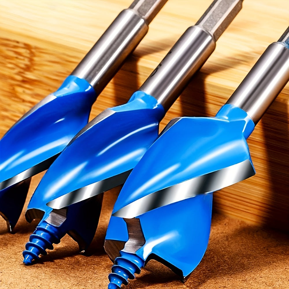 Impact Drill Bit Set 6-Piece Woodworking, 1/2" to 1" Interchangeable Screwdriver Bits, 4-Inch Length with Storage Box