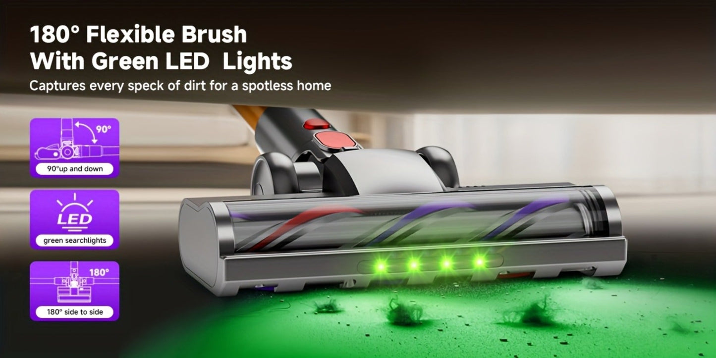 Cordless Vacuum Cleaner 58Kpa Strong Suction 6-in-1 Rechargeable Stick Vacuum for Entryways, Bedrooms and Living Spaces