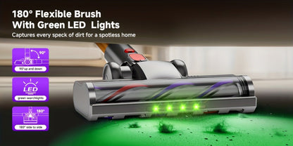 Cordless Vacuum Cleaner 58Kpa Strong Suction 6-in-1 Rechargeable Stick Vacuum for Entryways, Bedrooms and Living Spaces