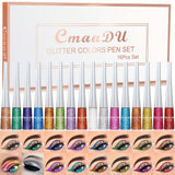 16-Piece Glitter Liquid Eyeliner Set