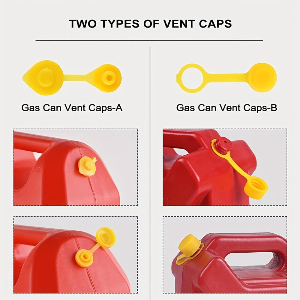 Gas Can Spout Replacement Kit 31Pcs – 8.1" Nozzle for 1/2/5/10 Gal Oil Cans, Vent Caps, Rubber Pad, Spout Cover & Base Caps Included