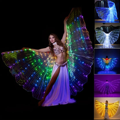 LED Feather Dance Costume Glowing Luminous with the Listed Color, Size or Set Options for Everyday Use
