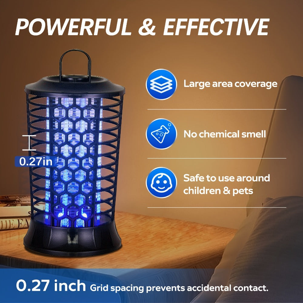 Bug Zapper Indoor Mosquito - Electric Insect Trap Plug-In UV Light Fly Zapper for Home, Bedroom, Kitchen