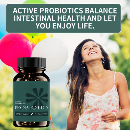 3-in-1 Probiotic Prebiotic & Postbiotic Capsules, Slow Release Synbiotic with Multi-Enzyme for Complete Gut Health & Digestive Harmony
