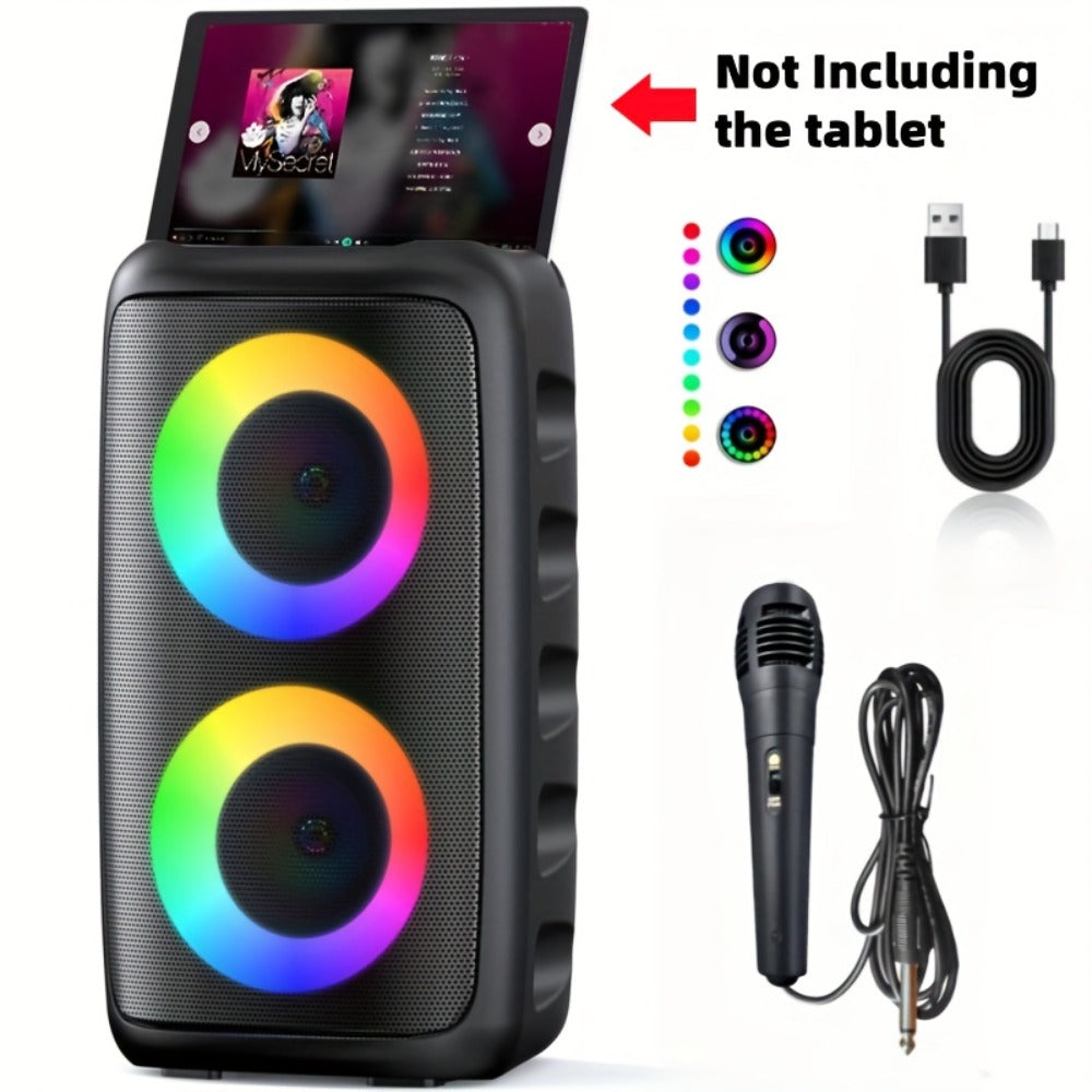 Karaoke Machine with LED Lights Bluetooth Speaker PA System for an Everyday Personal Care Routine