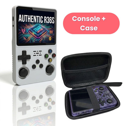R36S Retro Handheld Game Console ArkOS 3.5" IPS Screen 64GB 128GB, Portable Emulator Gaming Device USB-C 10Hr Battery