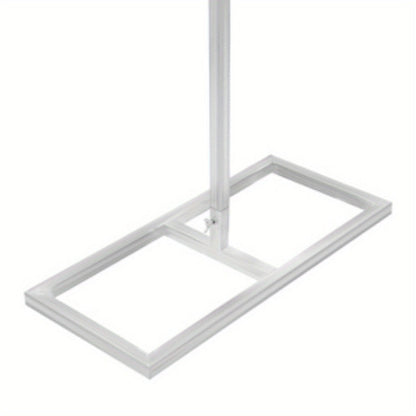 Backdrop Stand 20 x 10-Foot Stainless Pipe-and-Drape Frame with Three Square Bases and 15-Pole Kit