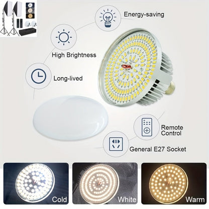 Softbox Photography Lighting Kit 2-Pack MOUNTDOG 19.7x27.5 Inch Continuous Lighting System 85W 5700K E27 LED Bulbs with Remote for Portrait