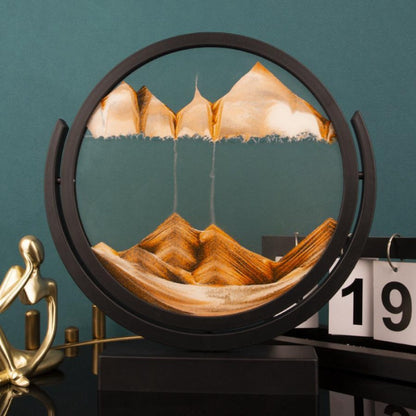 Quicksand Painting Desktop Art Sculpture – Abstract Sand Art Display Frame No Electricity Indoor Outdoor for Garden, Patio and Yard Use