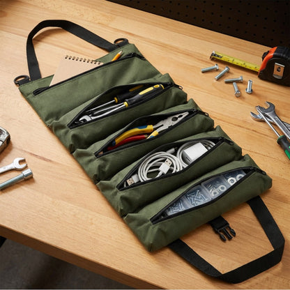 Collapsible Tool Bag Organizer for Hardware Storage | Foldable Tool Kit Bag for Carpentry Electricians Automotive Repairs Outdoor | Portable