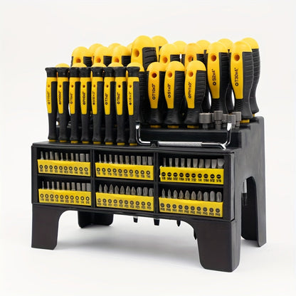 Screwdriver and Bit Organizer Set with 100-, 118- or 126-Piece Color-Coded Rack Configurations