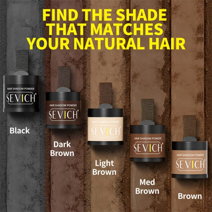 Hair Root & Hairline Concealer Powder Kit with Brush, Instant Coverage for Thinning Hair, Receding Hairline & Bald Spots