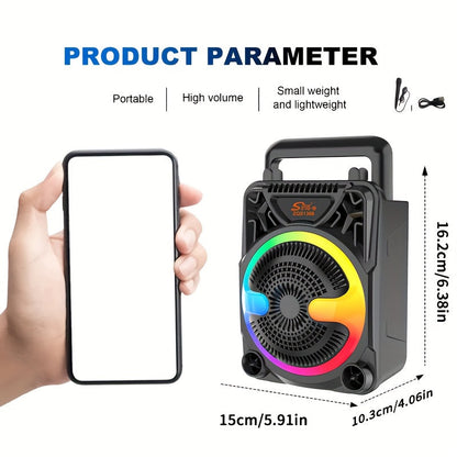 Portable Bluetooth Boom Box Speaker with Dual Subwoofer Heavy Bass, 2500W Stereo Sound System, FM Radio