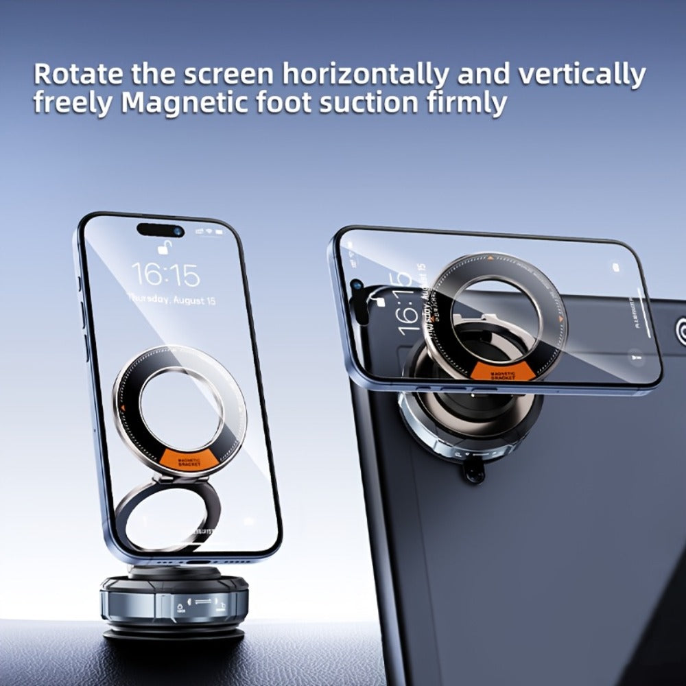 Magnetic Car Phone Holder 22 N55 Magnets 2400gf Force & 78LB Suction – 360° Adjustable Aluminum Alloy Mount with Cooling Vent Design |