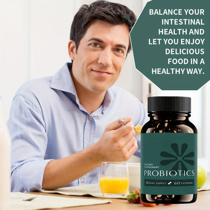 3-in-1 Probiotic Prebiotic & Postbiotic Capsules, Slow Release Synbiotic with Multi-Enzyme for Complete Gut Health & Digestive Harmony