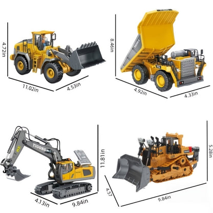RC Construction Vehicle Set for Kids 2 3 4 Piece 2.4GHz 12-Channel Excavator with the Listed Color, Size or Set Options for Everyday Use