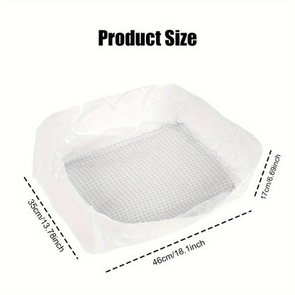 Cat Litter Filter Bags 10-Pack – Reusable Washable Mesh Sifting Bags for Litter Box, Quick-Clean Cat Litter Strainer Net