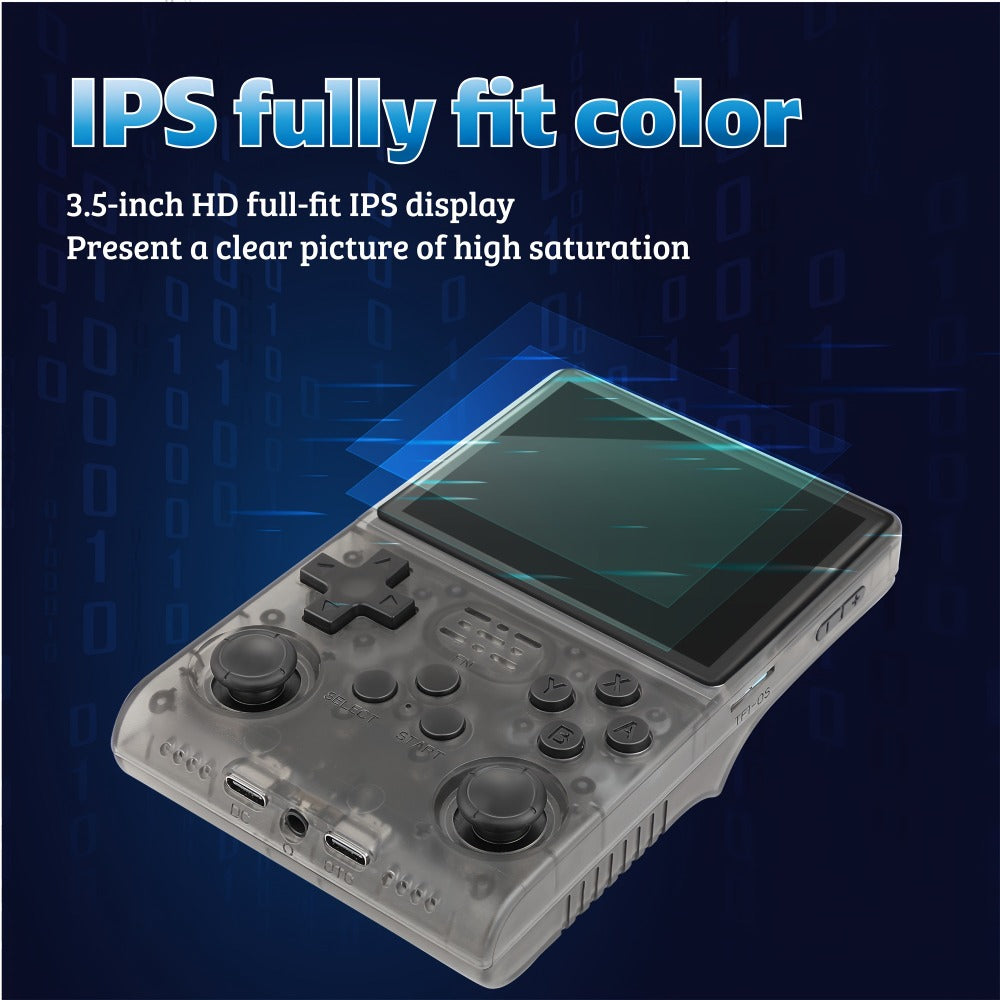 R40S PRO Handheld Retro Game Console 256GB, 3.5 Inch IPS Screen Portable Emulator with Linux System