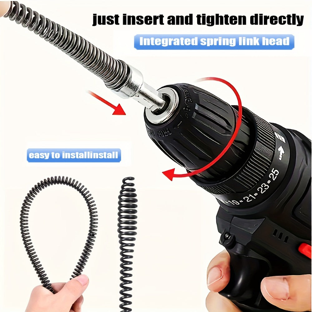 Drain Snake Pipe Unclogger 59 Inch Flexible Hair Clog Remover Tool for Sink, Toilet & Bathroom Drain