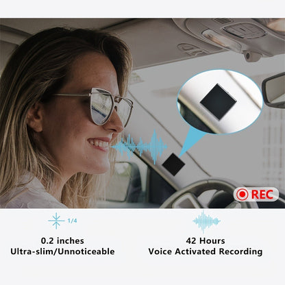 Voice Activated Recorder with AI Noise Reduction, 3072Kbps HD Audio Quality, 64GB Storage Up to 4000 Hours