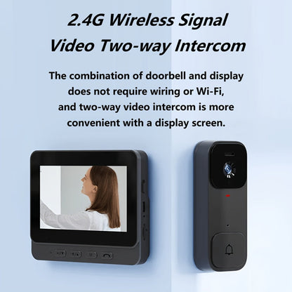 Smart Video Doorbell Wireless Touchscreen Display, Motion Detection 2-Way Audio Local Storage No Subscription