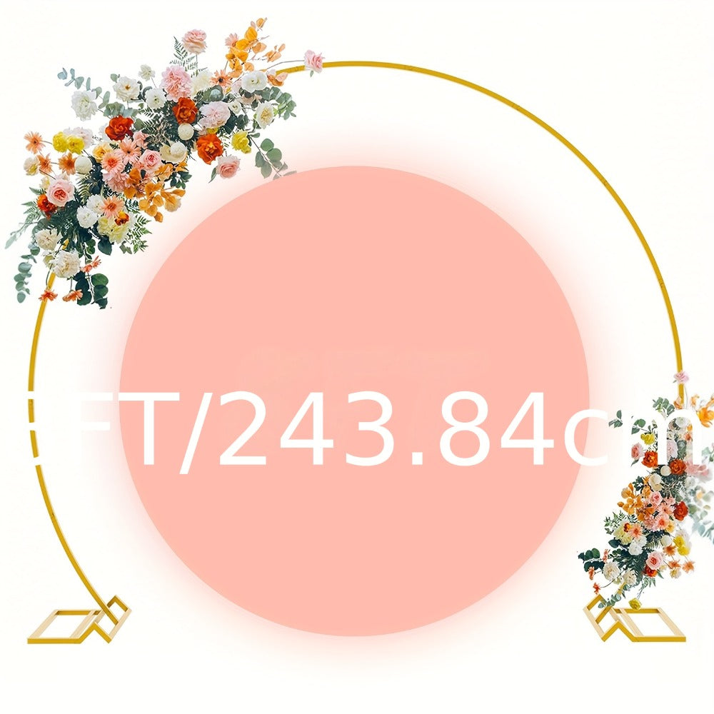 Metal Round Wedding Arch Backdrop Stand - Circular Balloon Arch Kit for Wedding, Birthday Party